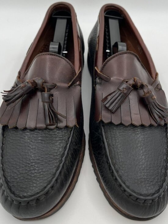 Allen Edmonds Nashua Loafers Size 10.5D Kiltie Tassel Black Brown Leather Shoes main image 11